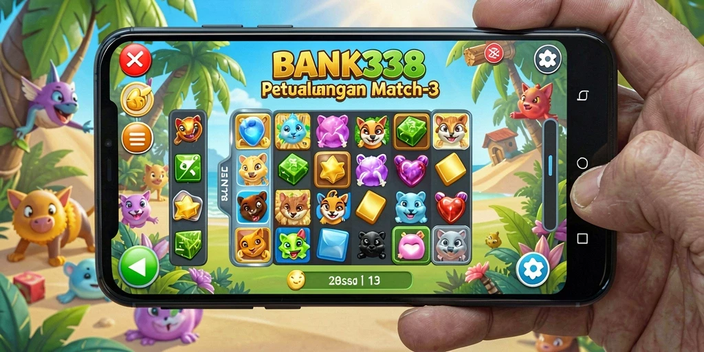 Tampilan menarik dari gameplay BANK338 dalam genre Match-3.