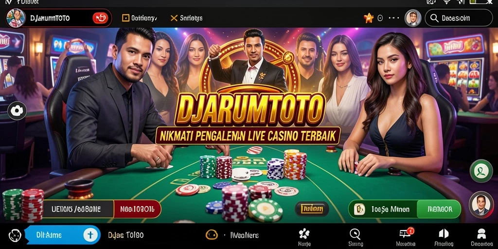 Tampilan gameplay menarik saat bermain Live Casino di DJARUMTOTO.