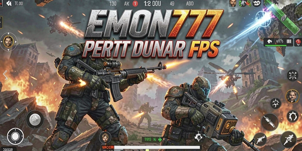 Tampilan gameplay seru dalam EMON777 dengan aksi FPS yang mendebarkan.