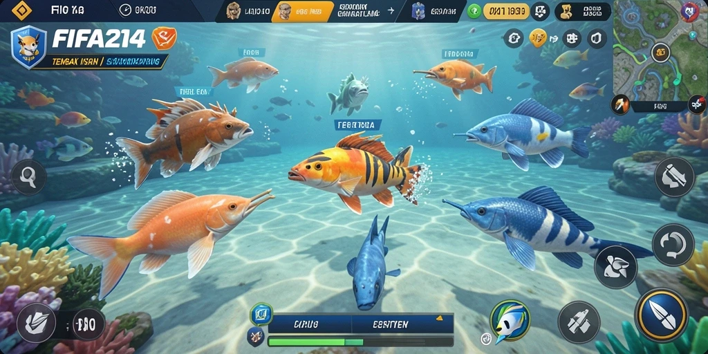 Screenshot menampilkan aksi seru bermain Tembak Ikan di FIFA234.