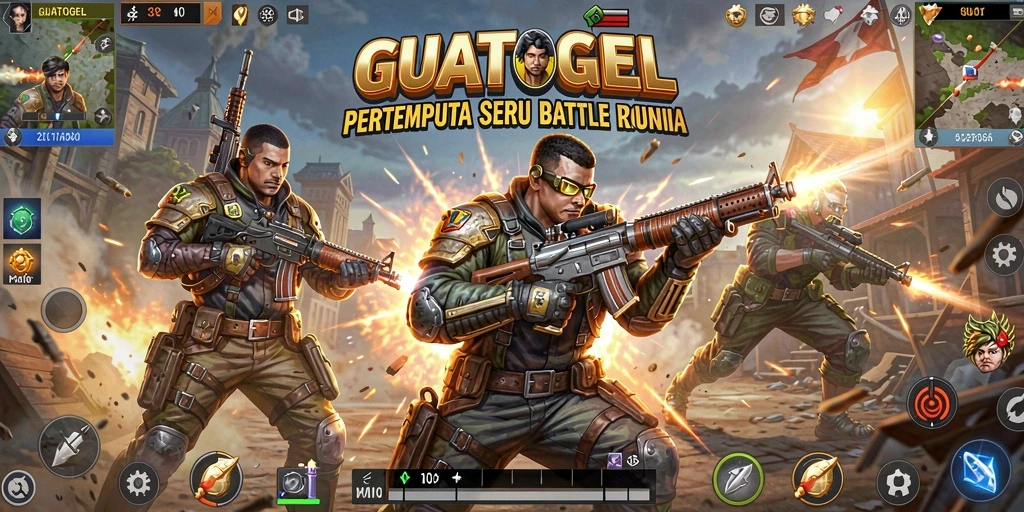 Gameplay seru di GUATOGEL dengan pertempuran intens.