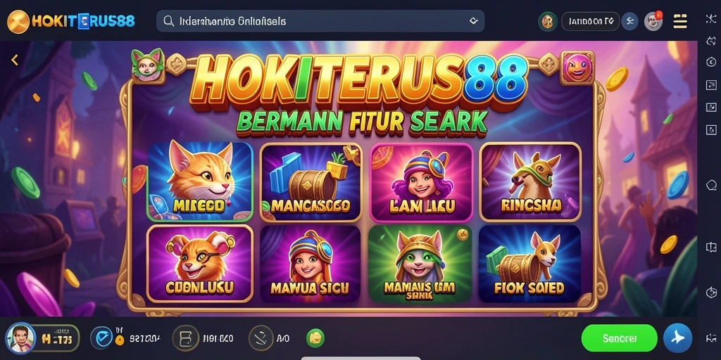 Tampilan gameplay HOKITERUS88 dengan fitur slot yang seru.