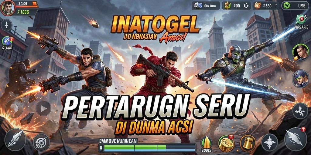 Screenshot dari gameplay action seru dalam INATOGEL.