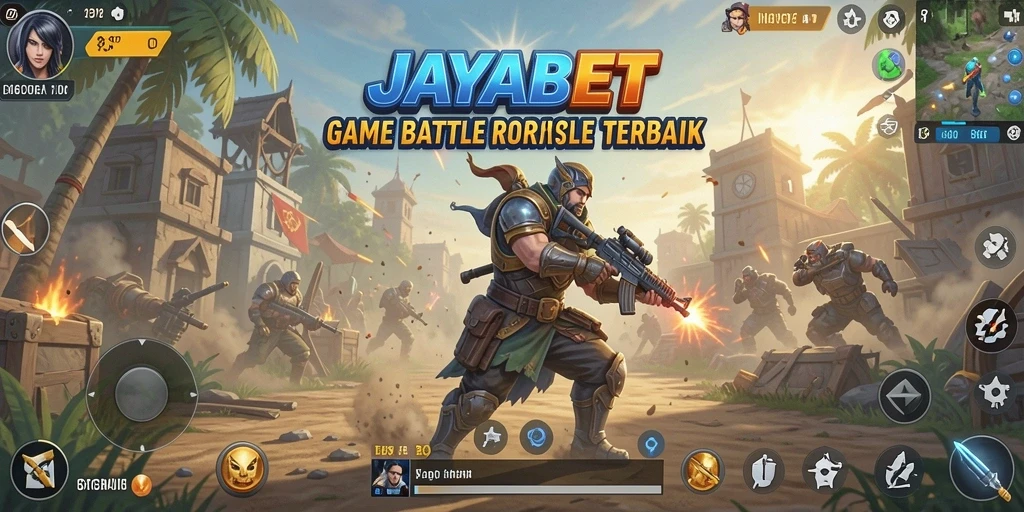 Tampilan gameplay seru JAYABET di medan Battle Royale.