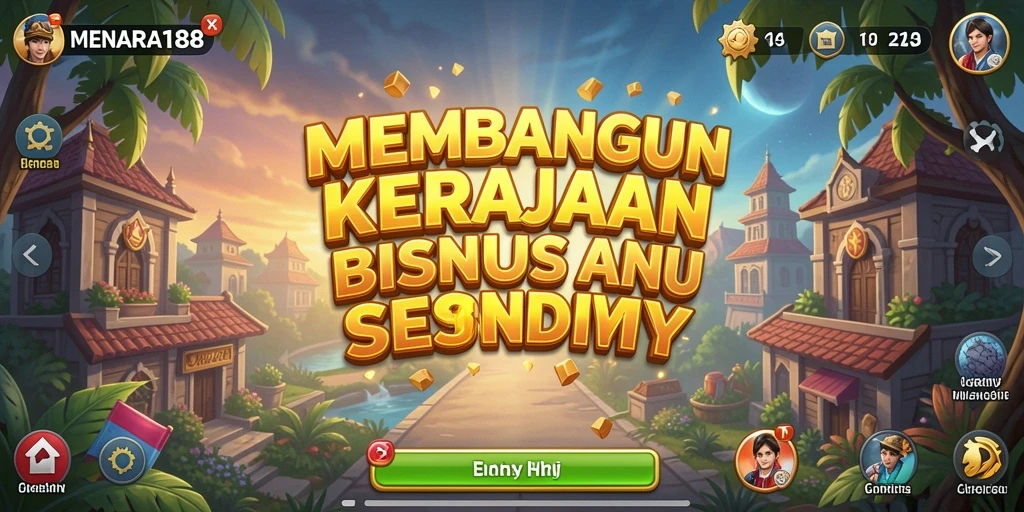 Screenshot MENARA188 menampilkan aksi seru dalam membangun bisnis.