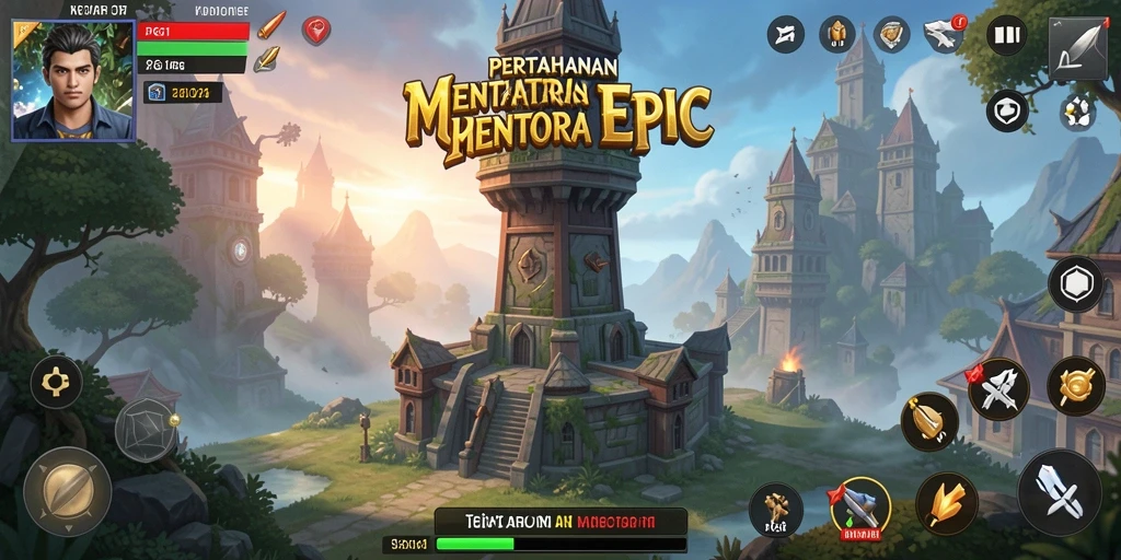 Tampilan screenshot PG11 yang menunjukkan aksi pertahanan menara yang mendebarkan.