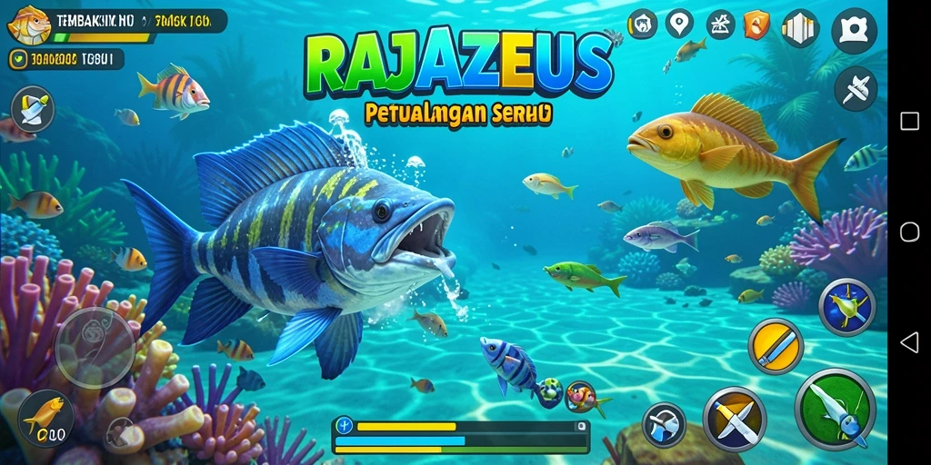 Tampilan gameplay RAJAZEUS yang penuh aksi dan seru.