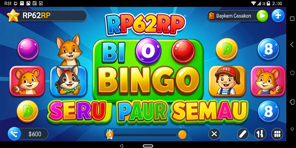 Screenshot utama RP62RP menampilkan gameplay Bingo yang seru.