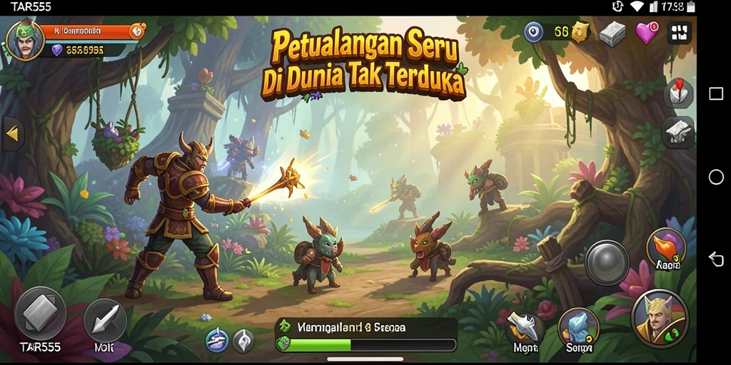 Tampilan gameplay menakjubkan dengan aksi petualangan seru.