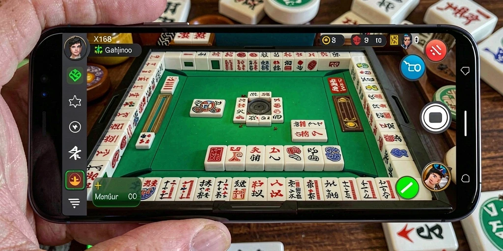 Screenshot X168 menampilkan gameplay seru dan menantang dalam permainan Mahjong.