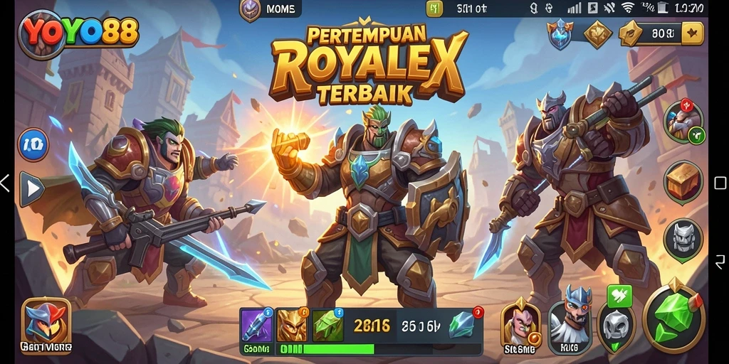 Screenshot gameplay seru di arena Battle Royale YOYO88.